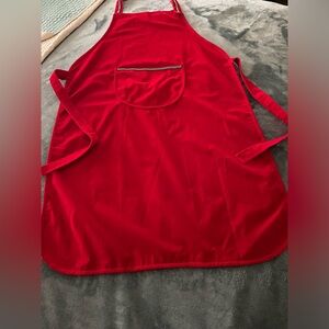 Vtg Hostess apron in velvet/suede and rhinestones